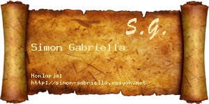 Simon Gabriella névjegykártya